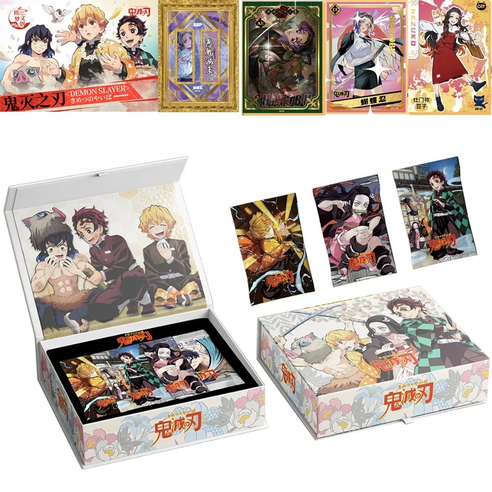 Новые карты OUMENG Demon Slayer Kimetsu No Yaiba Anime Tanjirou Kamado Nezuko персонаж SXP эмаль металл CR Diamond