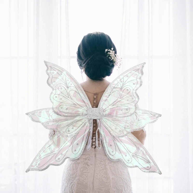 

Принцесса эльф сказочные крылья бабочки крылья для детей на день рождения искусственные украшения Костюм Крылья Ангела реквизит для выступления девочки