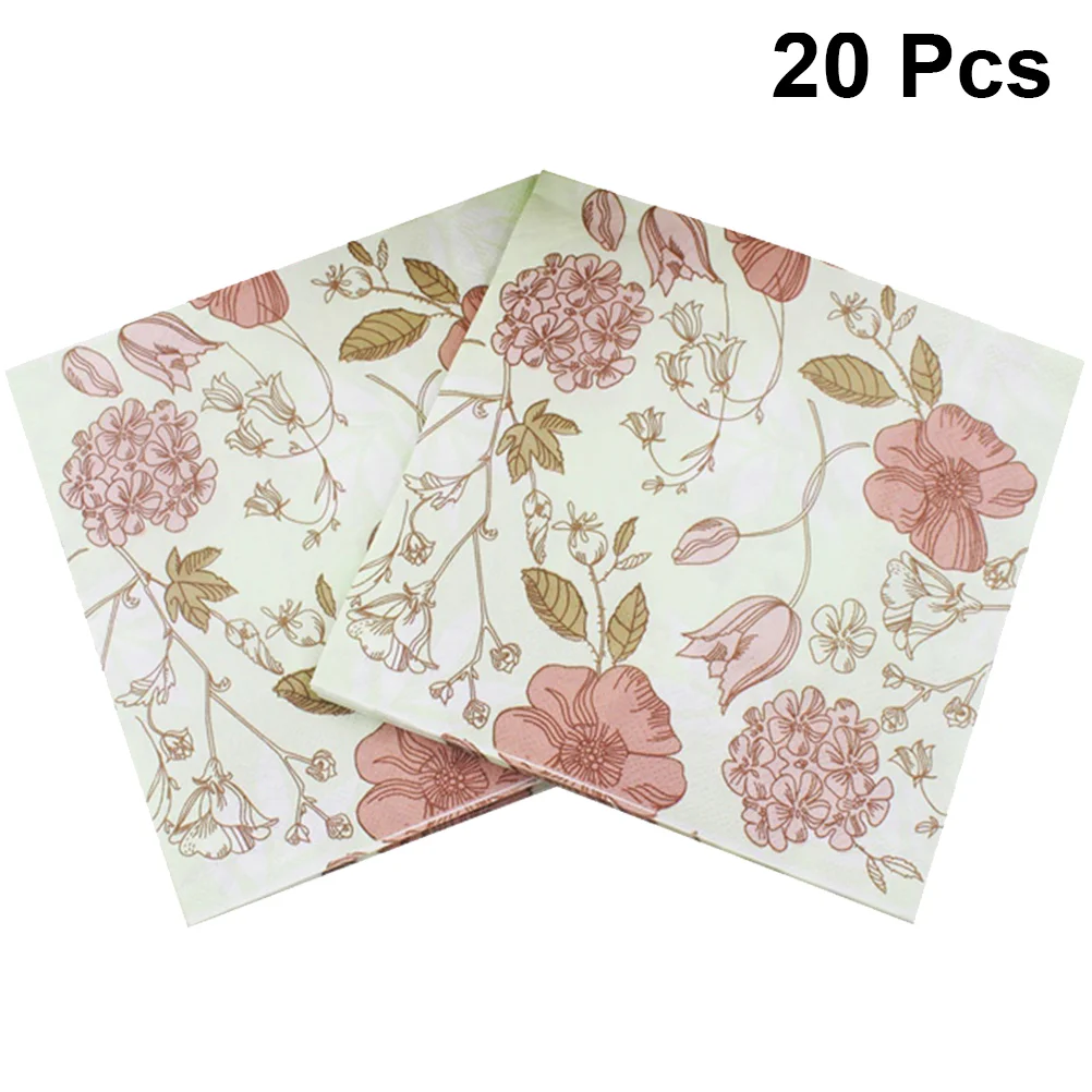 

20 PCS Old Fashioned Bride Christmas Table Cloth Wedding Cocktail Napkin Facial Tissue Party Decoupage paper napkins crafts
