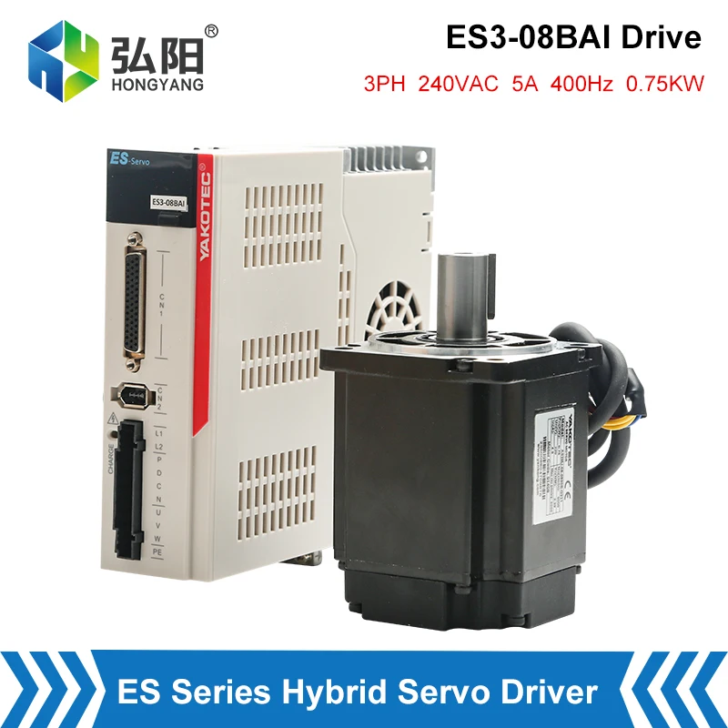 Набор привода серводвигателя переменного тока Yakotec ES3 750 Вт фрезерный станок с ЧПУ