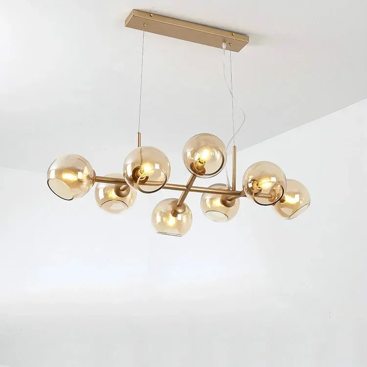 Прозрачный/коньяк скандинавский лофт стеклянный шар подвесные светильники