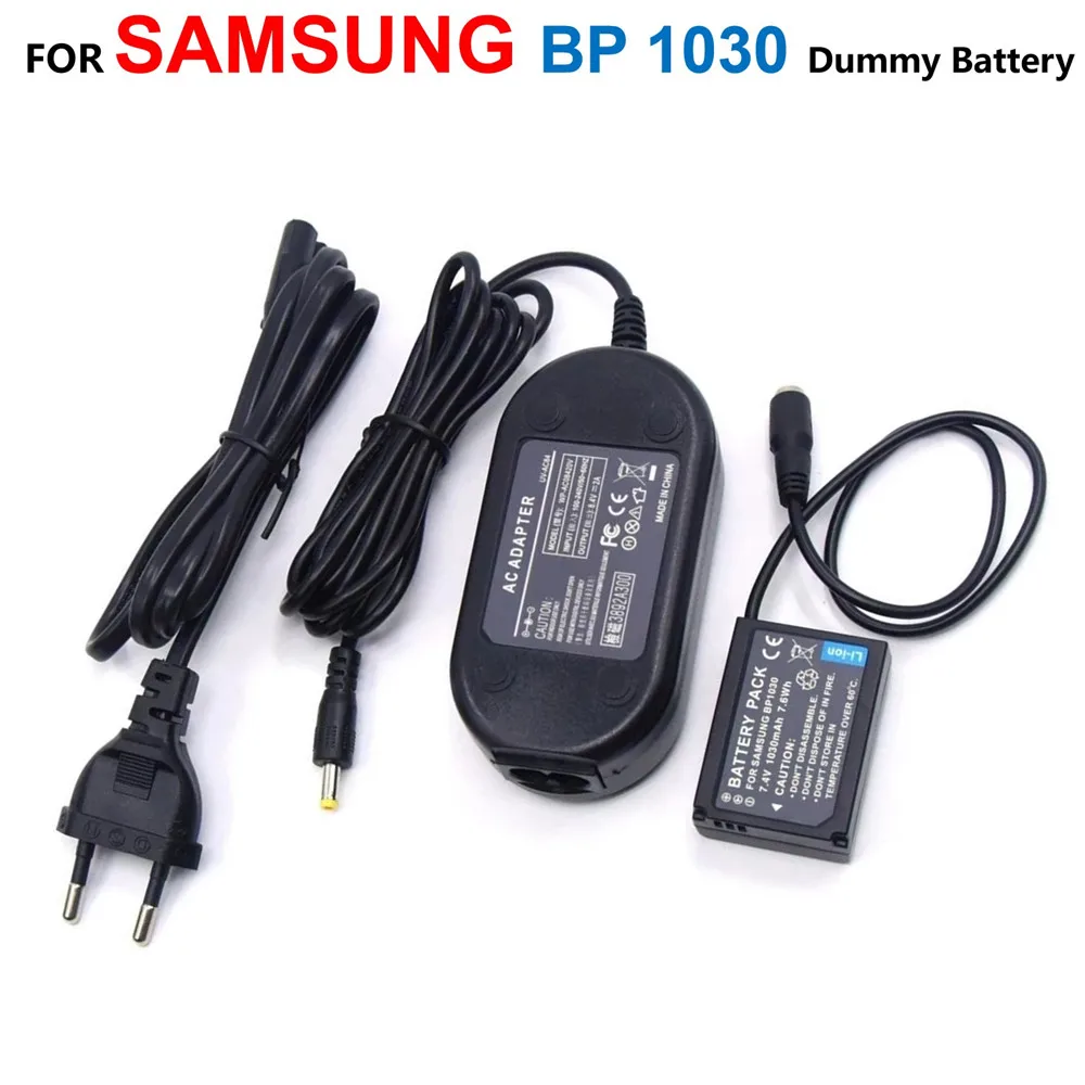 

BP-1030 DC Coupler BP1030 Dummy Battery + Power Adapter 8.4V For SAMSUNG NX200 210 NX1000 NX300 NX2000 BP113 Camera