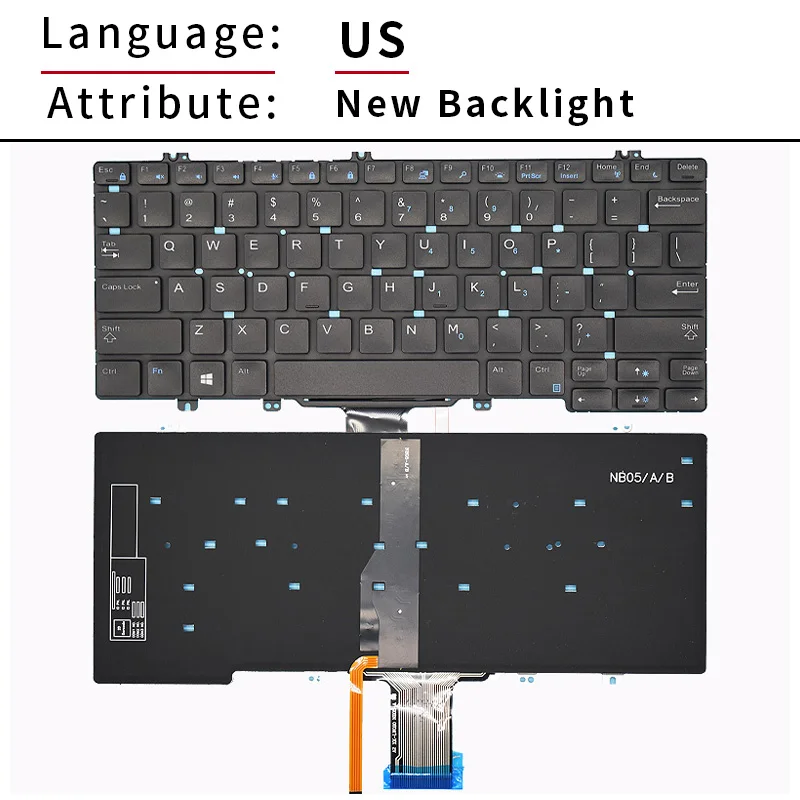 Фото Русская клавиатура для DELL E5280 E7280 E7380 E7220 Latitude 5290 7290 7380 7389 7390 5288 5289 E7390 E7290 E5290 №3