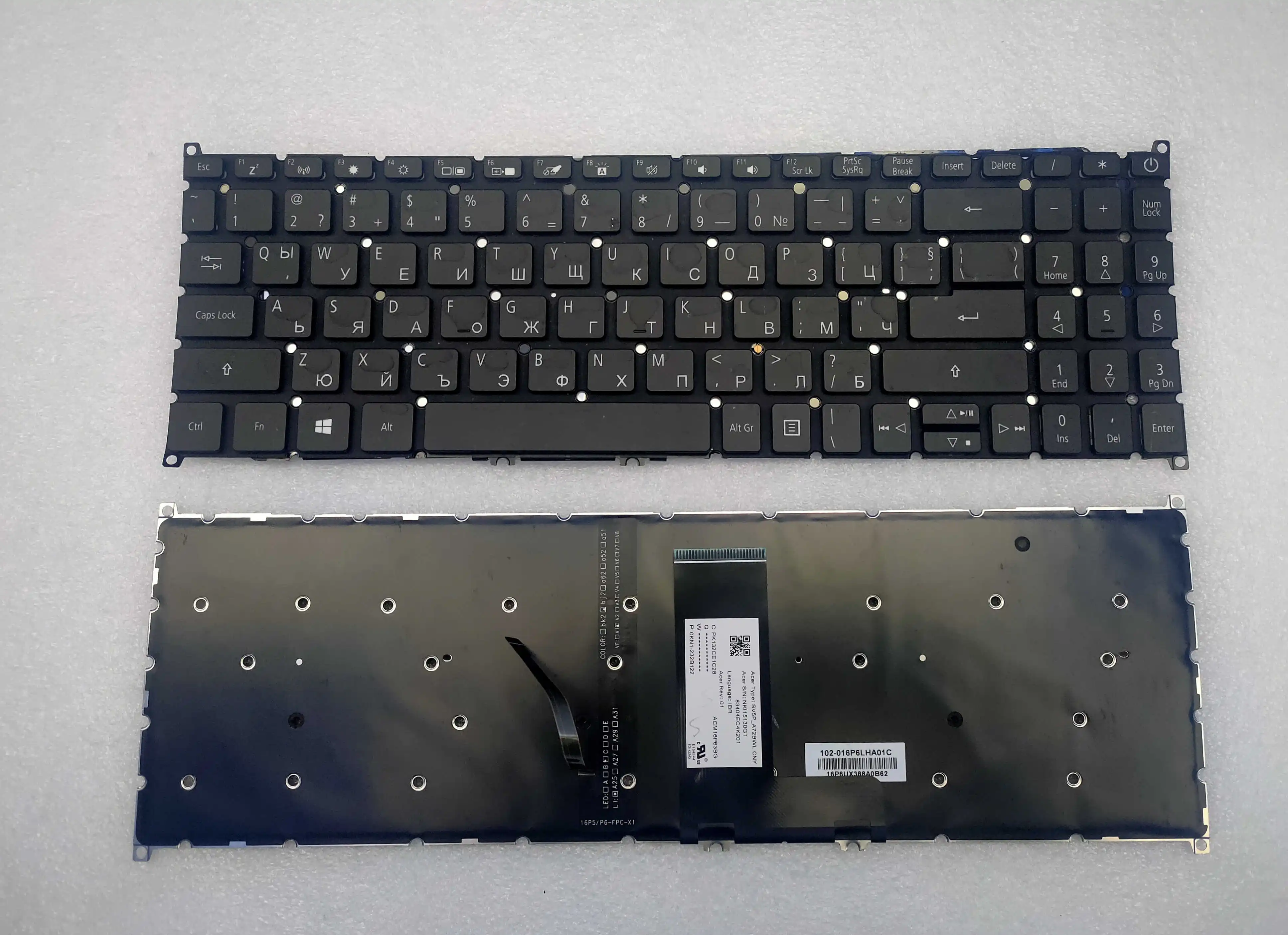 Новая Болгария для ACER Aspire A315-42G A315-54K A315-55G SF315-51 клавиатура с подсветкой серого и