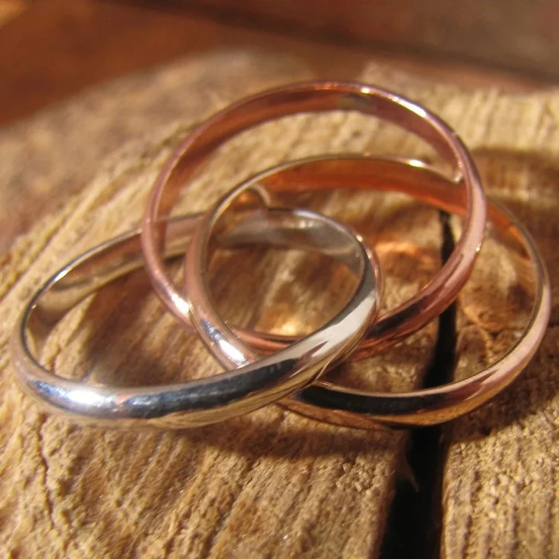 

Classical Triple Ring Interlocked Rings Wedding Jewelry Accessories Fashion Three In One Sets Stainless Steel Rings for Women