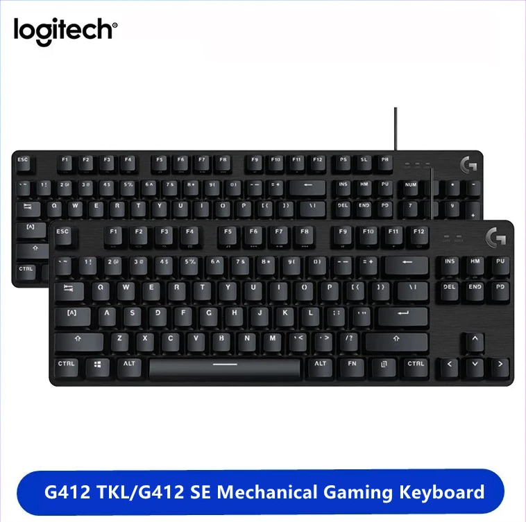 

Logitech G412 TKL/G412 SE Mechanical Gaming Keyboard USB White LED Backlight 87/104-keys Wired Keyboard for Desktop Laptop