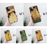 gustav klimt black cell cover pretty back painting hipster for galaxy c5 c7 f12 f41 grand i9082 prime note 8 9 10 20 lite plus