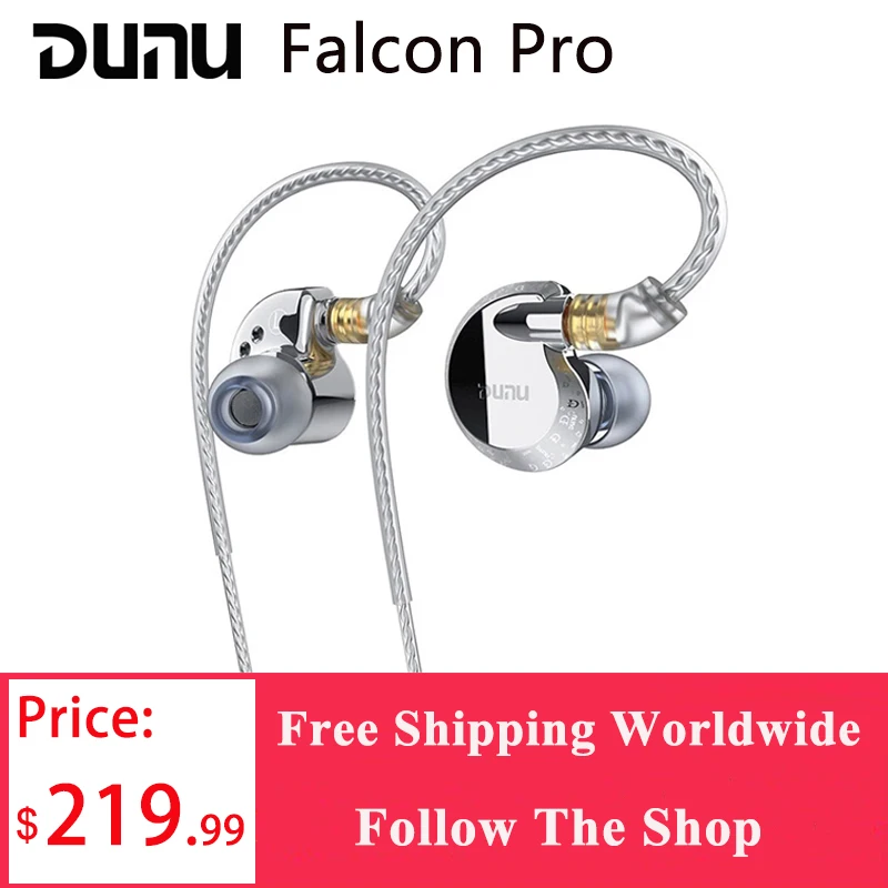

Наушники DUNU Falcon Pro, Динамический драйвер IEM 10 мм Eclipse с аморфным колпаком DLC, внутриканальные