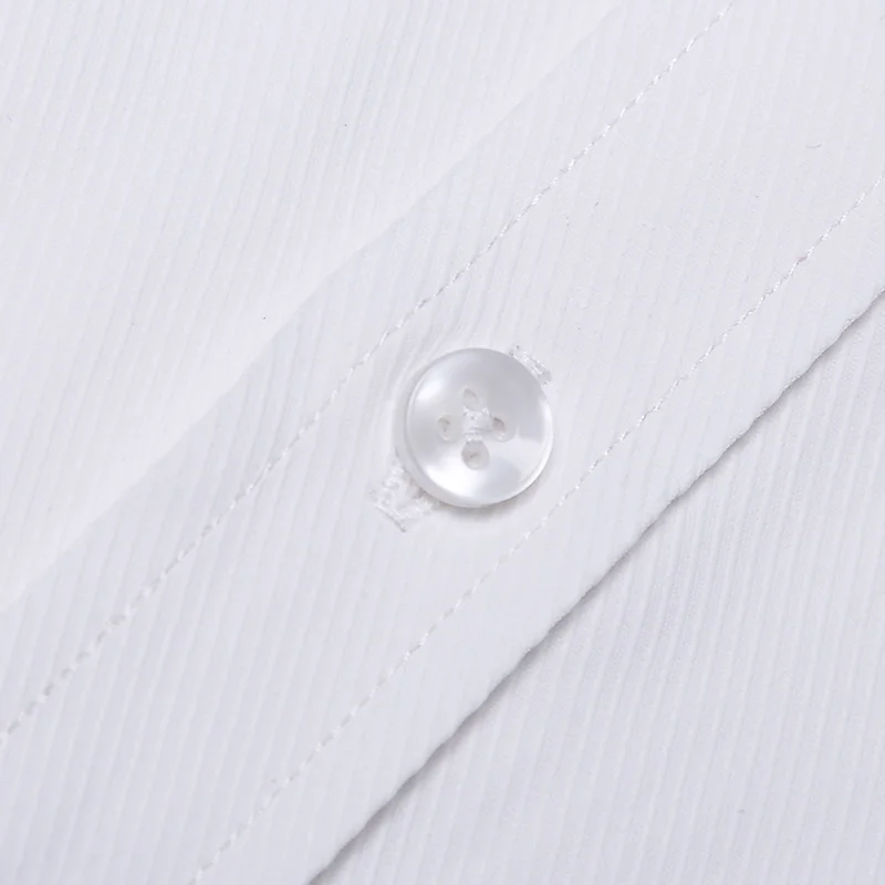 High Quality Mens Dress Shirt Formal Long Sleeve Business Wedding Slim Fit Cotton Office Male Blouse