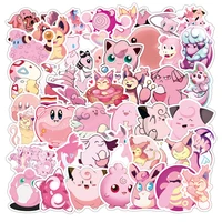 50 pink pokemon cartoon anime graffiti personality notebook luggage computer water cup decorative waterproof stickers