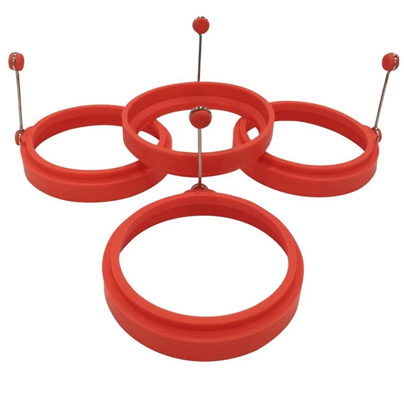 

Силиконовое кольцо для яиц, форма для блинчиков, практичное кольцо для яйца для готовки, кухонная утварь, 4 штуки