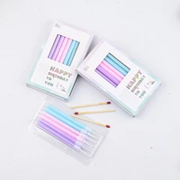new candle rainbow color cake decoration birthday party candles straight pole candle color cute creative pencil candle