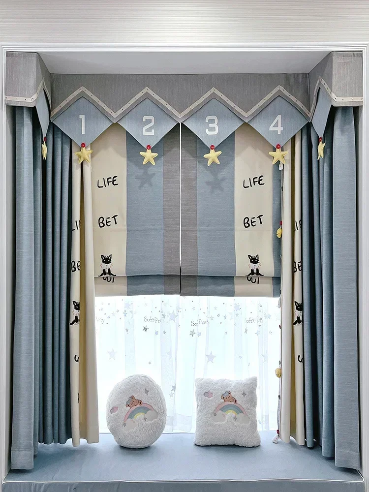 

4349-STB-градиентный цвет печати вуаль Nordic Grey Window современные занавески для гостиной Тюль прозрачная ткань Rideaux Cortinas