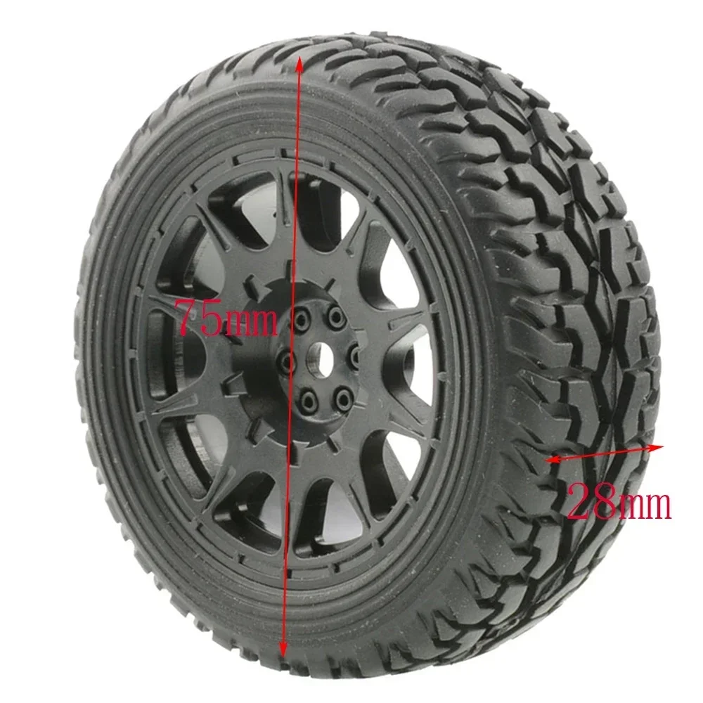 4 шт. 75 мм обновленные колеса внедорожные для багги колесо Wltoys 144001 124018 124019 MN99S MN90 MN86