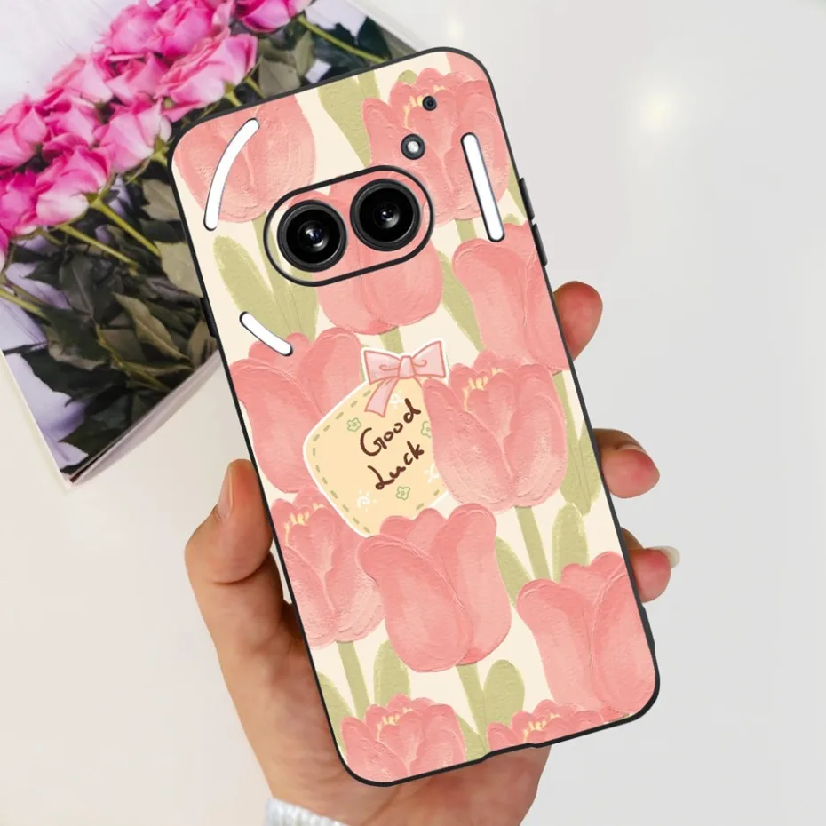 Fashion Sofft Case For Nothing Phone (2a) (2) Black Silicone Back Cover 2a Phone2