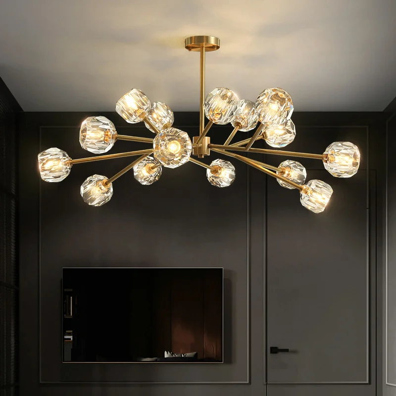 

crystal glass ball light ceiling chandeliers ceiling vintage lamp deco maison home deco dining room chandelier lighting