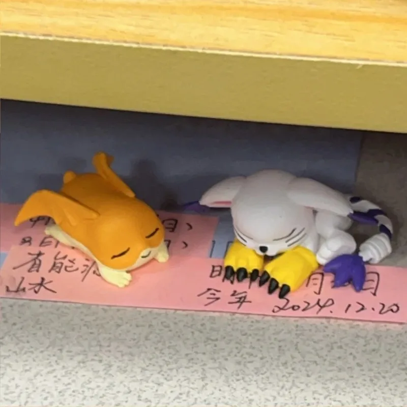 Фото Оригинальная японская аниме-фигурка Gashapon Kawaii, кукла Digimon Sleep, цифровой монстр, милая фигурка Gachapon, капсульные игрушки, подарок №3
