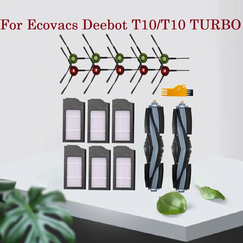 

Сменные детали для пылесоса Ecovacs Deebot T10, аксессуары для моющихся фильтров НЕРА, основные и боковые щетки, 19 шт.