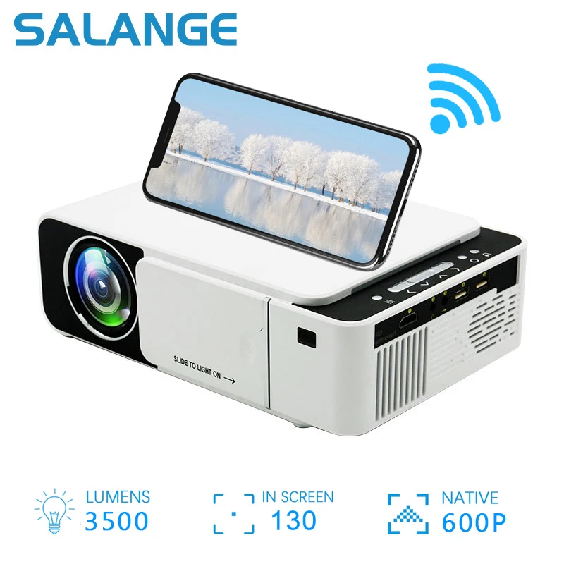 Salange T5 Мини проектор поддержка Full HD 1080P видеопроектор светодиодный домашний