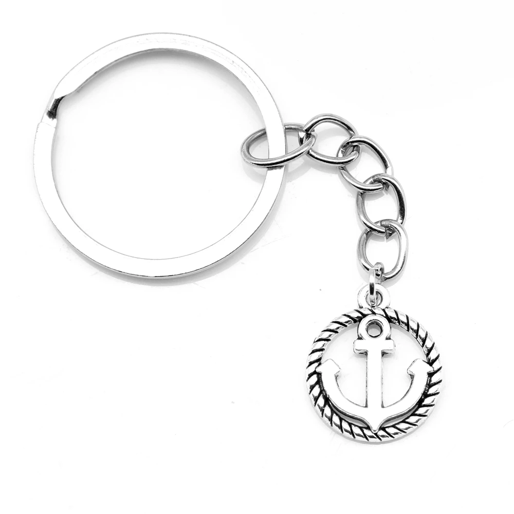 

1pcs Antique Silver Color 16x18mm Anchor Keychain Handmade Jewerly Diy