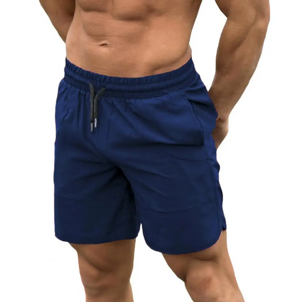 

Handsome Simple Quick Drying Straight Sports Shorts Thin Short Trousers Mid-Rise for Party
