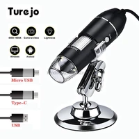 g30 adjustable 1600x 3 in 1 usb digital microscope type c electronic microscope camera for solding 8 led zoom magnifier endoscop