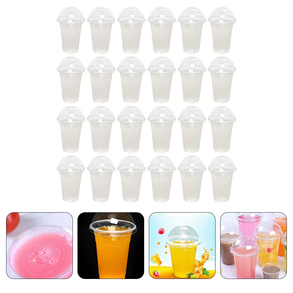 

50Pcs Drinking Cups Clear Cups Clear Coffee Cups for Daily Drinks Cold Drink