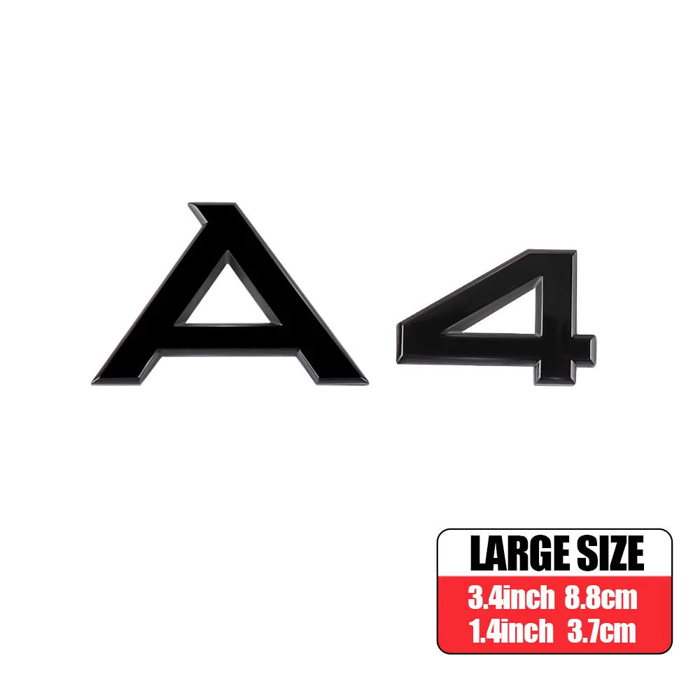 

3D ABS A3 A4 A5 A6 A7 A8 Q2 Q3 Q5 Q7 A4L A6L A8L Эмблема с буквами Автомобильный задний багажник Значок Наклейка Хвостовой логотип Украшение Наклейка Аксессуар