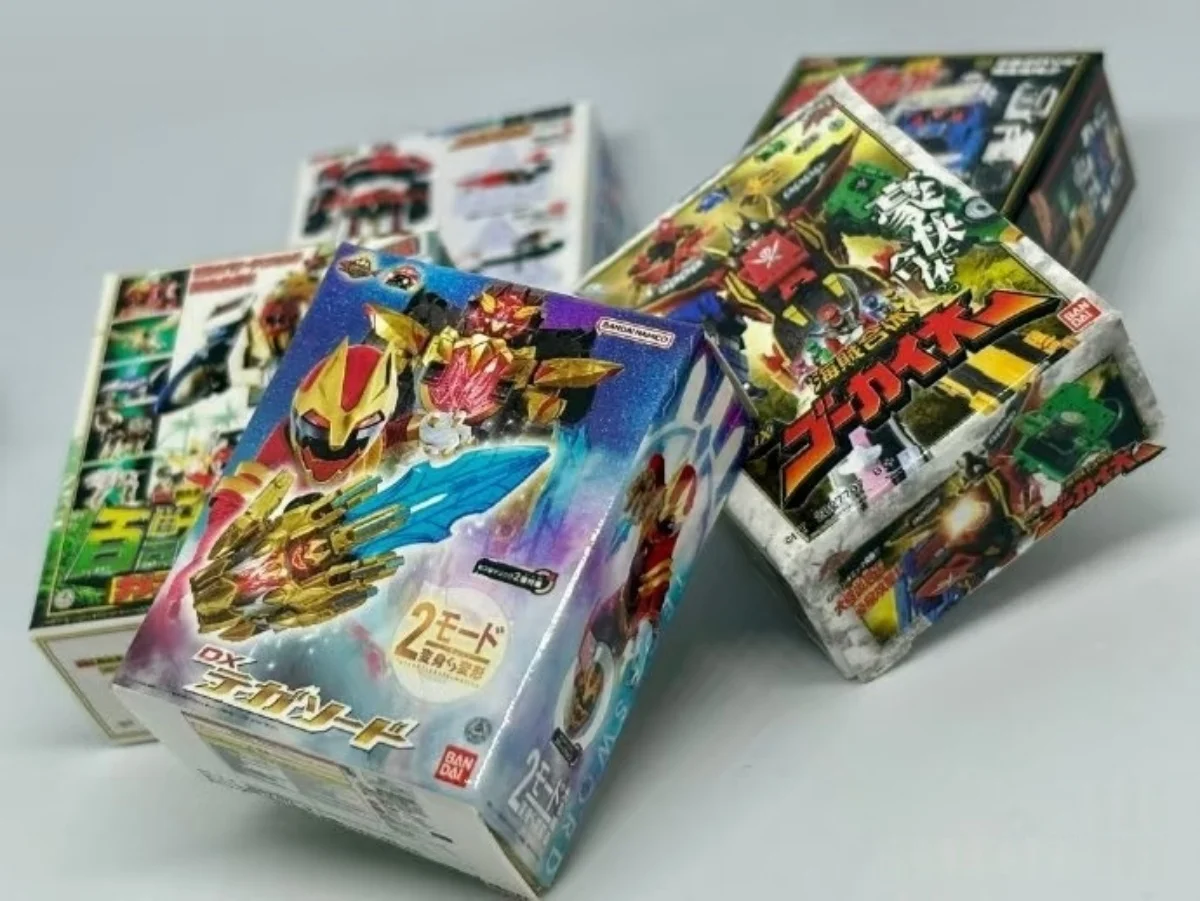 Фото Коллекционная миниатюрная модель робота Bandai Super Sentai DX Gokaioh Tegasword в коробке, гашапон для фанатов аниме №4