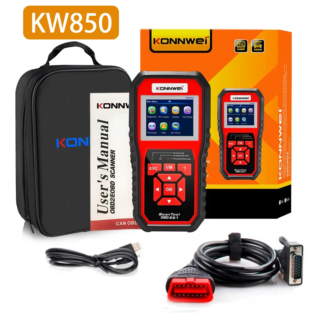 

Автосканер KONNWEI KW850: Профессиональный Диагностический Инструмент OBD2 2026 Года С Bluetooth, Считыватель Кодов Двигателя