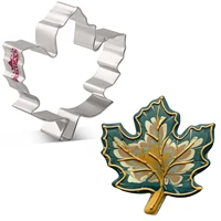 keniao thanksgiving maple leaf cookie cutter 9 1 cm biscuit fondant pastry bread sandwich mold stainless steel