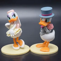 2pcs disney donald duck daisy mickey mi pvc q version anime action figures model toys dolls decoration christmas gifts for kids