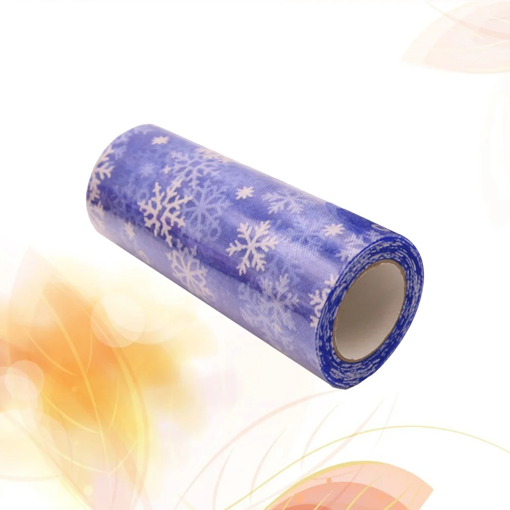 15 см 10 ярдов Рождественская снежинка Тюлевый рулон Блестящая марлевая лента из