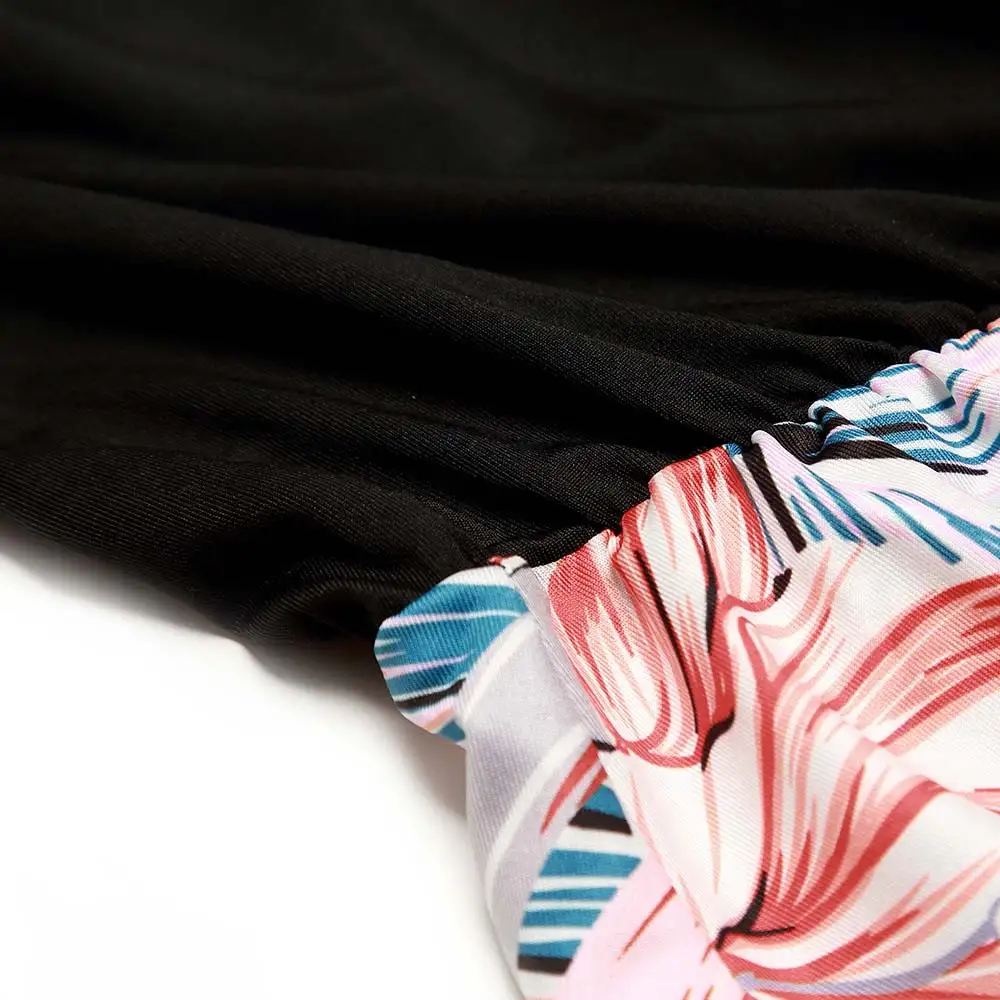 Платье на бретельках для мамы и дочки Платья с цветочным рисунком одинаковые