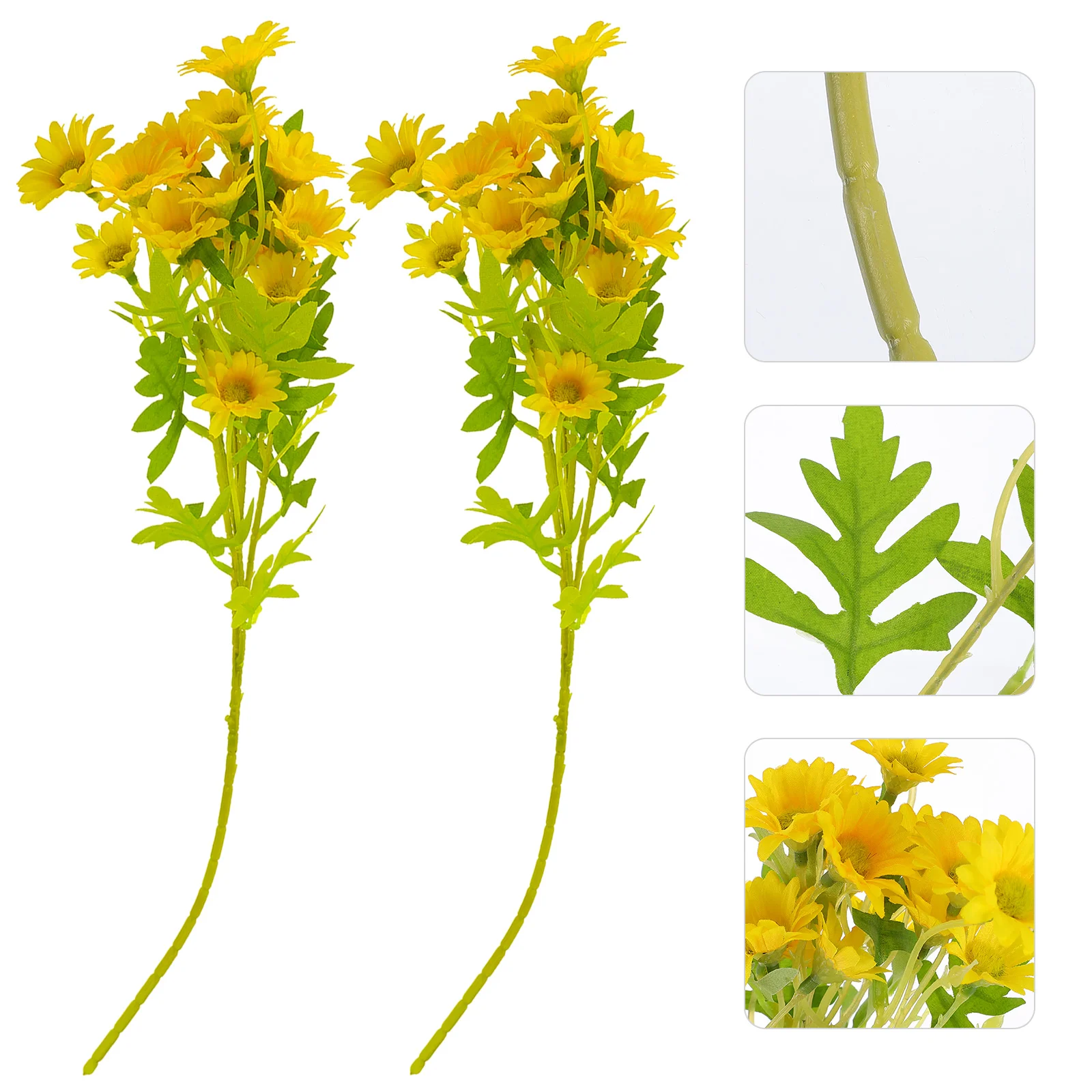 

2 Pcs Artificial Chrysanthemum Bouquet Decoration Flower Adornments Outdoor Bushes Flowers Silk Simulation Bride Wedding