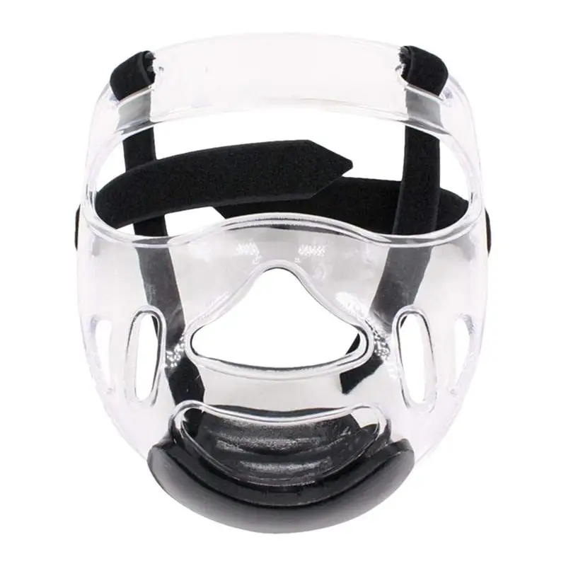 

Taekwondo Face Shield Clear Karate Face Cover With Adjustable Strap Sports Face Shield Nose Protector Safety Head Guard For