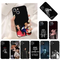 soft phone case for iphone 13 11 12 pro max mini xr xs se 2022 x 8 7 6 6s plus drake silicone shockproof bumper tpu black cover