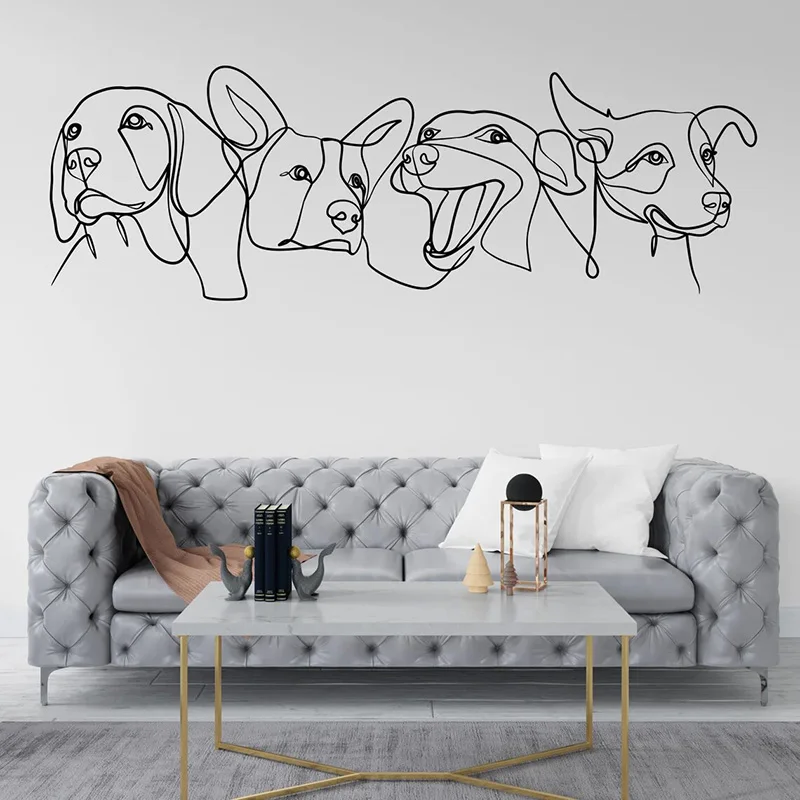 

Настенная наклейка "Линия собак", винил