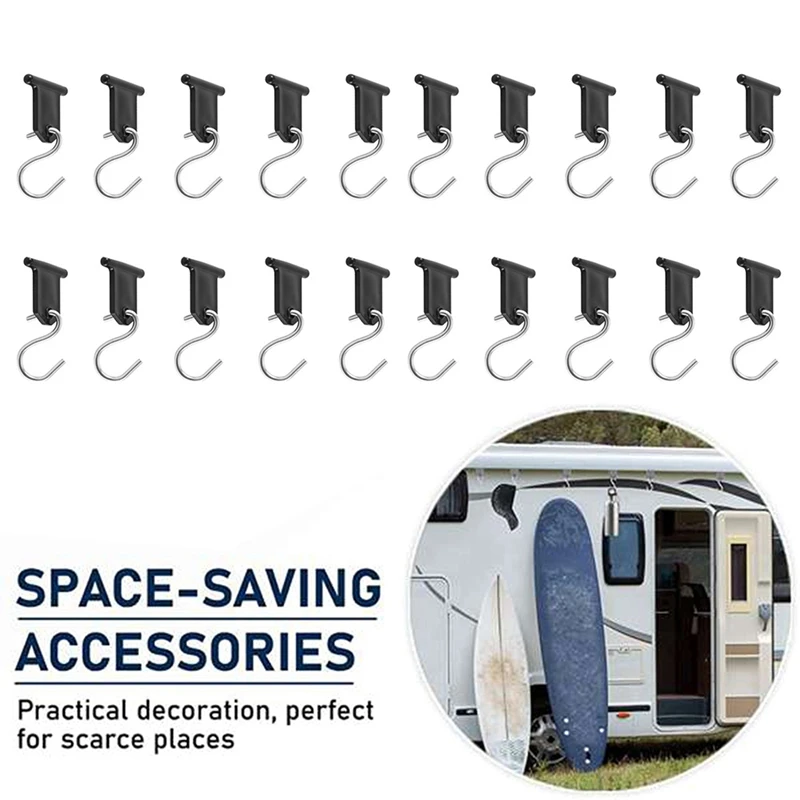 

12PCS RV Awning Hangers Hooks Outdoor Shed Hook RV Party Light Hangerschristmas Party Caravan Travel Trailer Hooks