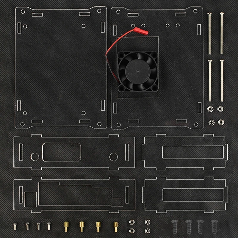 

41QA Transparent Acrylic Case Kit With Cooling Fan Developer Kit Mini AI Powerful Computer for NVIDIA Jetson Nano