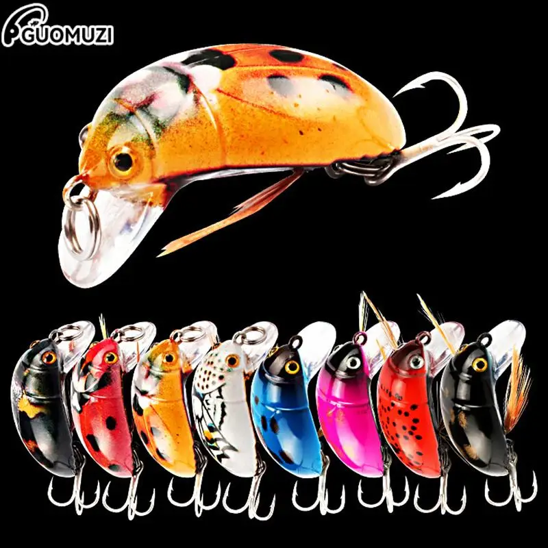 

1Pc 38mm/4.1g Fishing Tackle Cicada Bait Fishing Lure Insect Bug Lure Sea Beetle Crank Floating Wobblers For Bass Carp Fishing