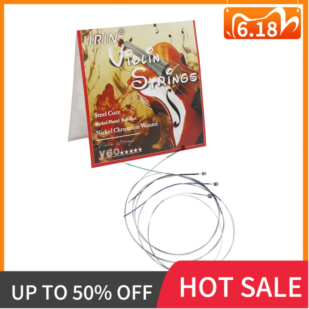 

4Pcs Of Violin Strings V60 High Quality Steel Core Stainless Steel Mercerized String Violin Repair & Replacement Parts