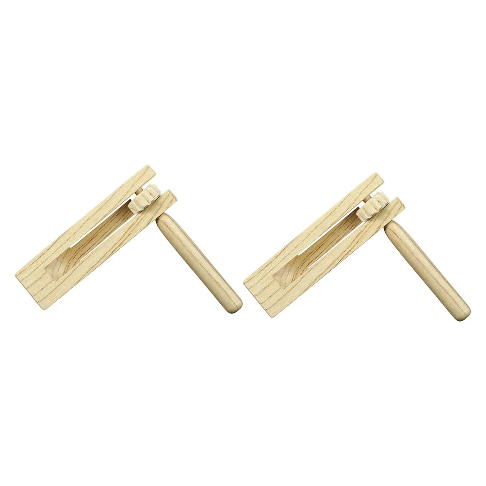

2pcs Kids Wooden Percussion Wooden Matraca Noisemaker Traditional Matraca Wooden Party Noisemaker