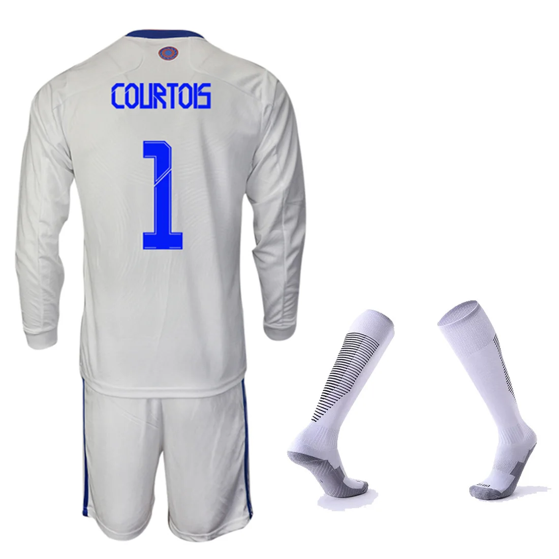 

2021-2022 Goalkeeper Home and away Football Jersey #1 COURTOIS Men's Youth Kids Training Wear T-shirt 21/22 R.M
