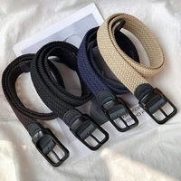 braided belt mens decorative jeans all match elastic elastic free punching young people 2022 trend style female pin buckle belt