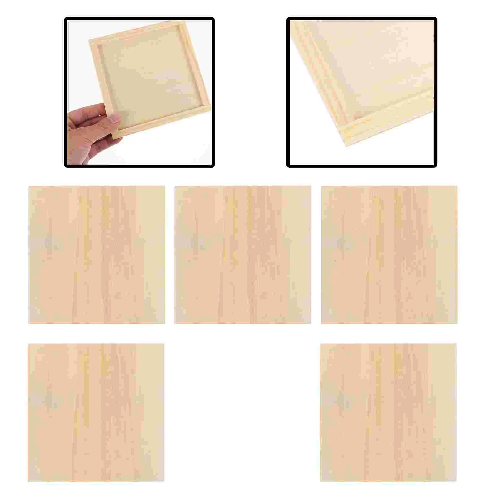

Wood Boards Painting Canvas Photo Panel Frame Wooden Panels Blank Frames Clay Pouring Picture Board Kids Diy Holder Cradled