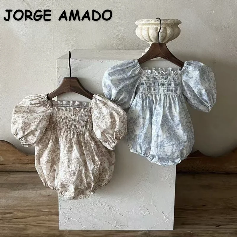 

Детское боди с квадратным вырезом, с пышными рукавами