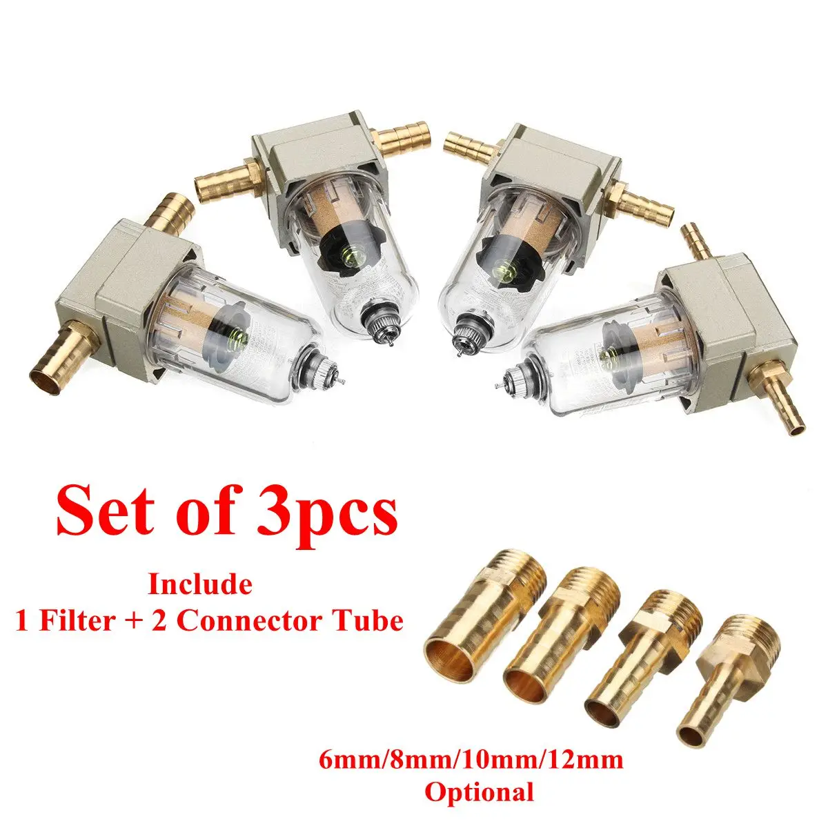 

Универсальный Маслосборник двигателя, 6 мм, 8 мм, 10 мм, 12 мм, резервуар для фильтрации, газовый сепаратор, замена с 2 соединительными трубками