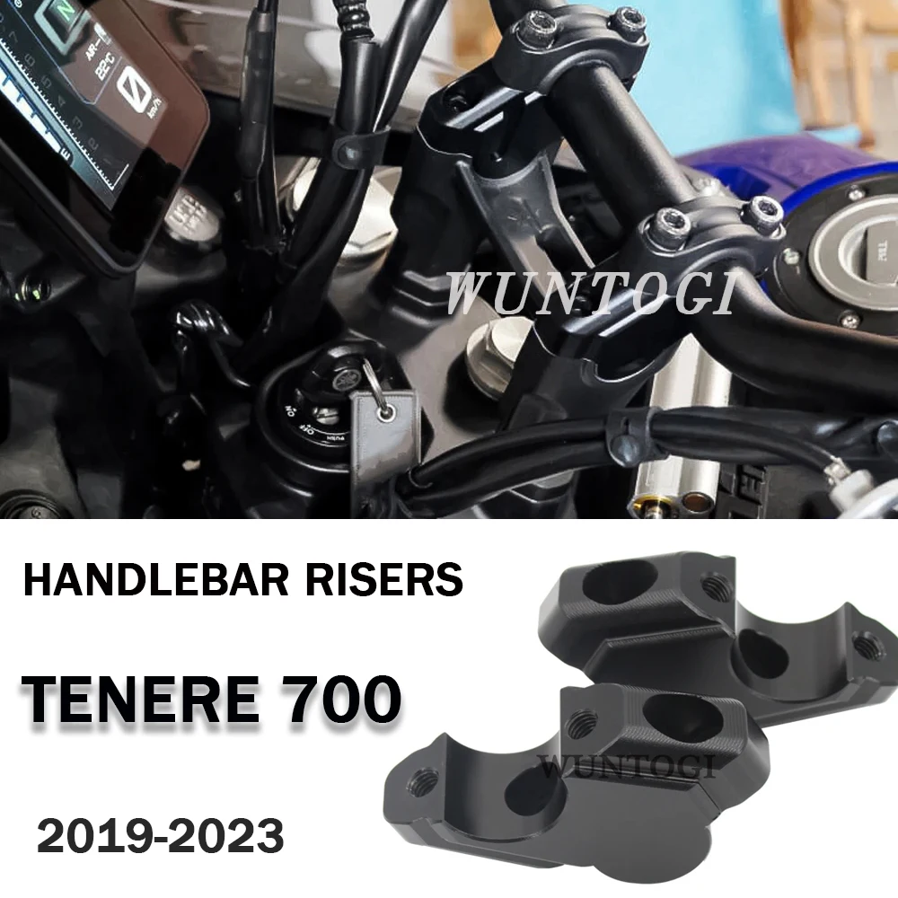 

For Yamaha Tenere 700 T7 Tenere700 2019 - 2023 Accessories Handlebar Risers Up30mm Move Back 21mm Handle Bar Mount Clamp Adapter