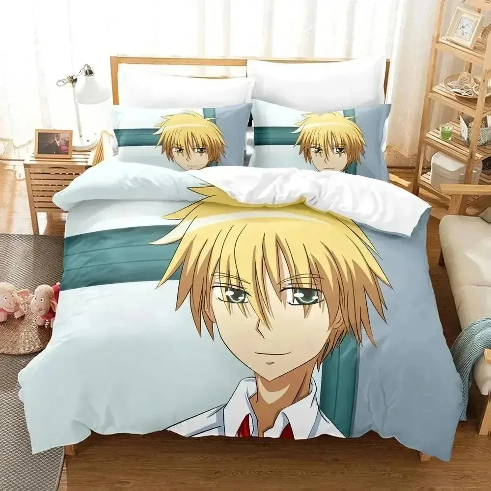 Anime Kaichou wa Maid-sama Usui Takumi Misaki Bedding Set Boys Girls Twin Queen Size Duvet Cover Pillowcase Bed Adult